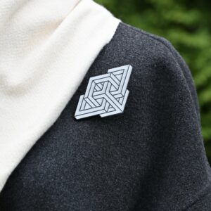 Reflective brooch "Geometric 1”