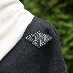 Reflective brooch "Geometric 1"