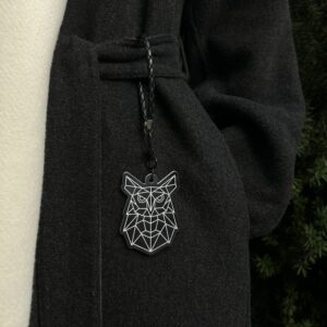 Reflective Pendant “Owl” Black