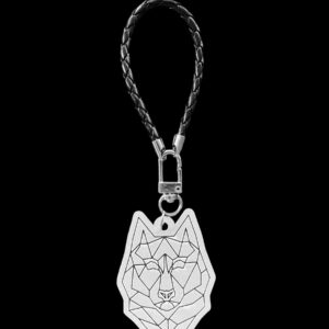 White Reflective Pendant “Wolf's Head”
