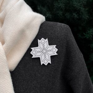 Reflective Brooch “Ethno Pattern 3”